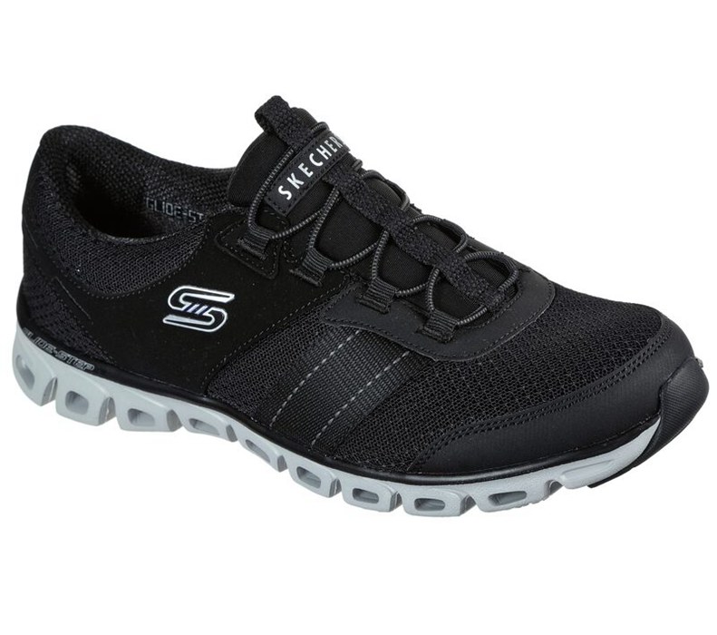 Skechers Dam Svarta Slip On - Glide Step - Just Be You - Sverige (YVRHO-7958)